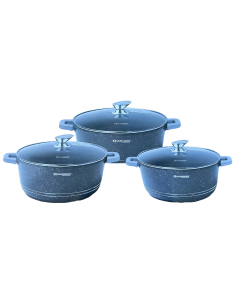 Set de 3 faitout avec couvercle 32 / 36 / 40 cm REF :...