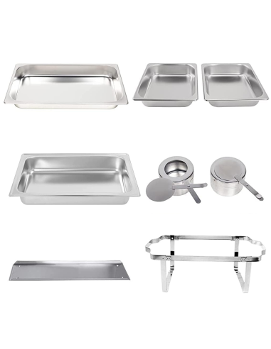 Chafing dish inox rectangle 9.5L REF...
