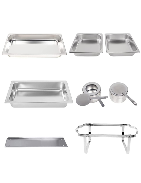 Chafing dish inox rectangle 9.5L REF : RB95L