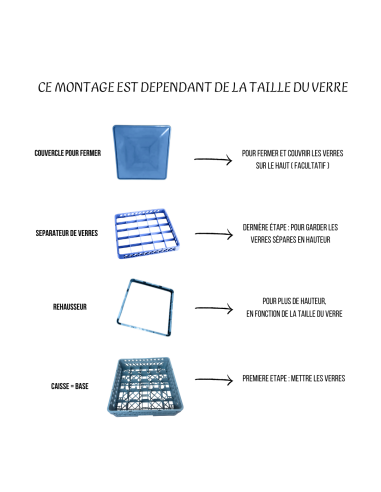 Rack 25 verres 50x50cm avec 1...