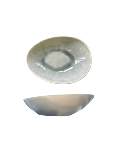 Assiette cocktail ovale émaux réactifs 15.5 cm REF : X0003
