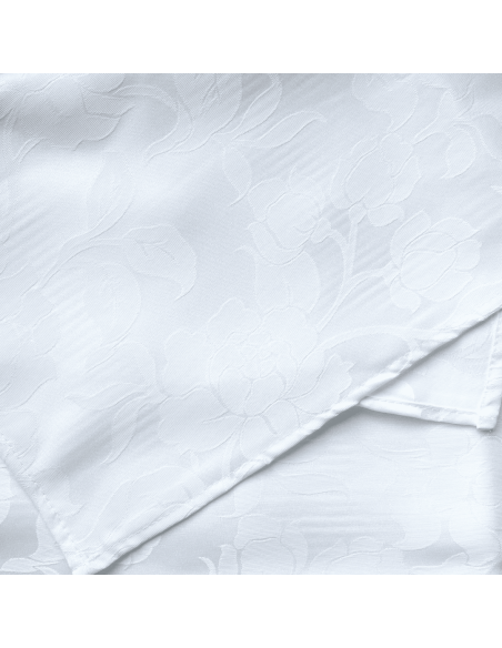 Serviette de table damassée blanche à motifs 50 x 50 cm REF : 125050