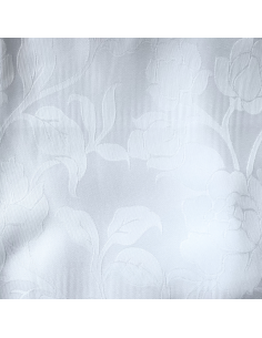 Nappe de table carrée damassée blanche à motifs 220 x 220...