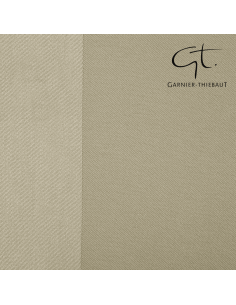 Nappe damassée bande satin 210 x 210 cm taupe GARNIER...