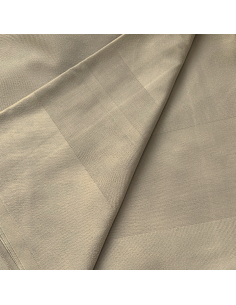 Nappe damassée bande satin 210 x 210 cm taupe GARNIER... 2