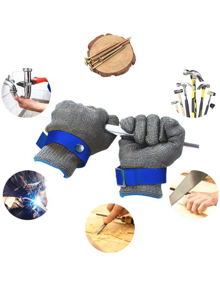 Gant métallique résistant aux coupures M / L REF : EN388