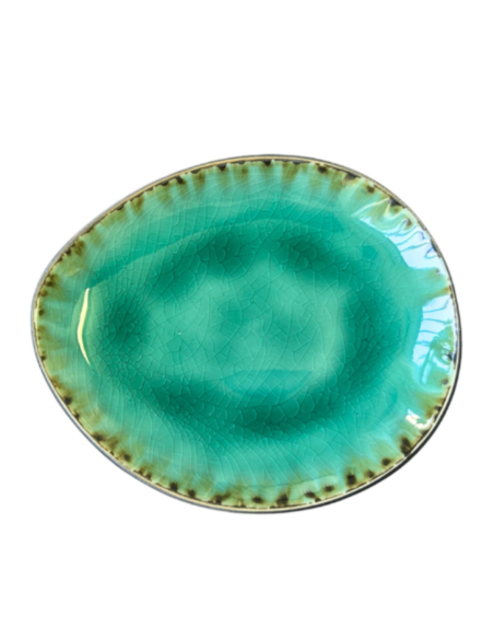 Assiette galet ovale réactive 34cm REF : P00176