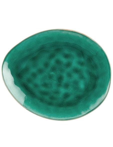 Assiette galet ovale réactive 34cm REF : P00079