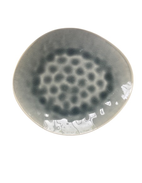 Assiette plate galet réactive Réf: P00760