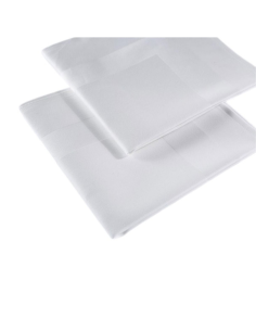 Serviette de table blanche avec bande 55 x 55 cm REF : 1456