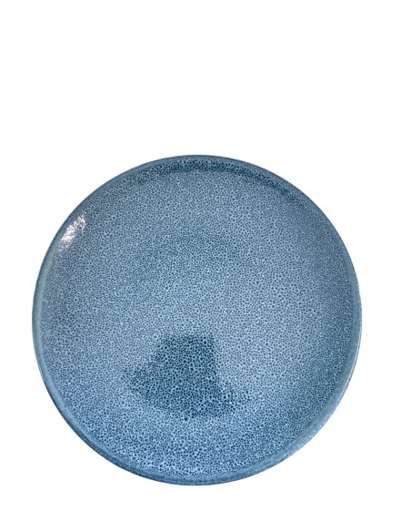 Assiette dessert réactif bleu tachetée 22 cm REF : 60504