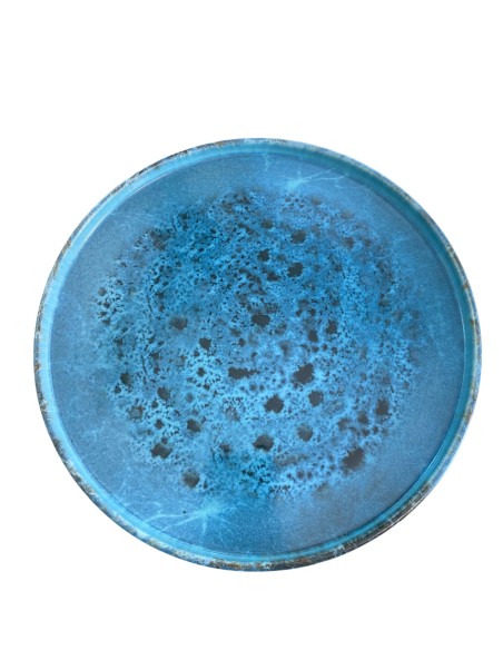 Assiette plate bord haut bleu réactif 27,5 cm REF: 75904