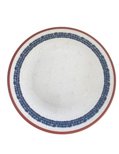 Assiette plate bleu, blanc, rouge 26,5 cm REF: 65745