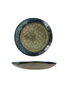 Assiette plate  émail réactif 28cm Réf : TZ3546