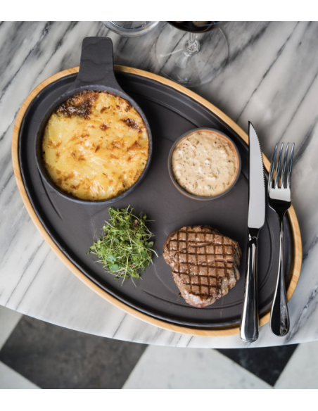 Assiette Ovale 35 CM Basalt - Céramique noir REF : 649517R