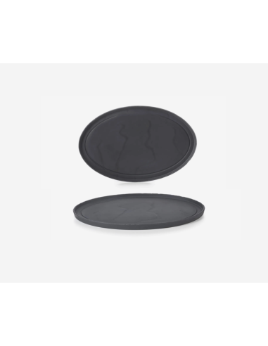 Assiette Ovale 35 CM Basalt - Céramique noir REF : 96160