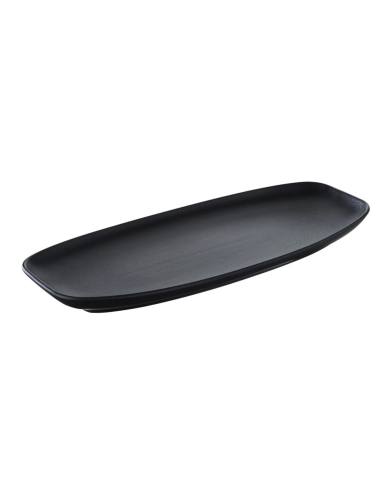 ASSIETTE PLATE RECTANGULAIRE BASALT NOIR 36X15 CM REF : 646128R