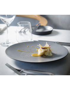 Assiette Plate Ronde 32 CM Basalt - Céramique gris REF :... 2