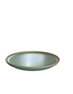Assiette dessert bord haut dorée et vert 22 cm REF : 24461 2