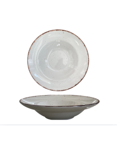 Assiette à pates écru réactif 28 cm REF : HX25096BG