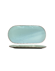 Plat Réactif Vert d'Eau 38x19cm REF : HX25092-13