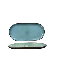 Plat Réactif Bleu Canard 38x19cm REF : HX25092-2