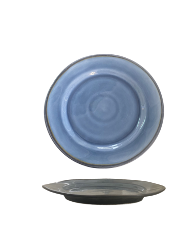 Assiette Dessert Bleu Bord Haut 22 cm REF : 86036B