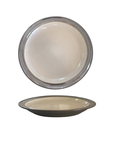 Assiette Dessert Beige Bord Haut 21 cm REF : 44513
