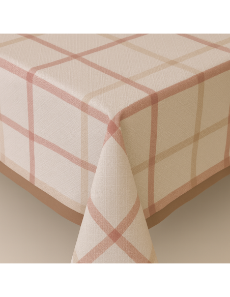 Nappe de table rayé 160 x 140 cm REF : napperayerose
