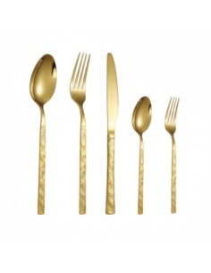 Couverts inox doré relief or REF : CX058