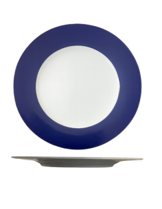 Plat Bleu/ Blanche 30 cm REF : 031225V