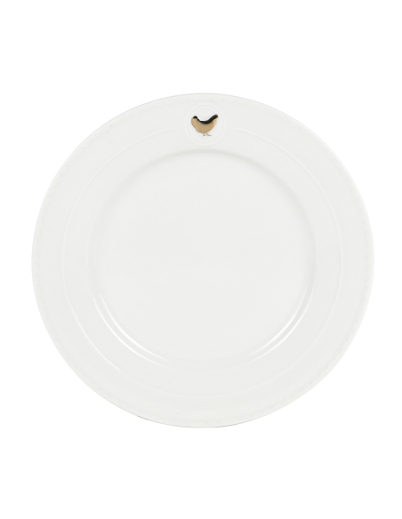 Assiette Plate Bord Haut Coq Or 27 cm REF : 921910P