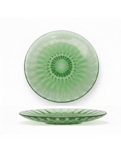Assiette Dessert En Verre Vert 20 cm REF : 221260
