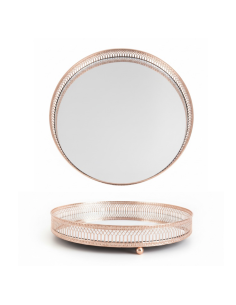 Plateau En Miroir 27,5x27,5 cm H 5cm REF : P032828