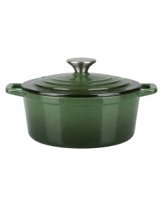 Mini Cocotte Verte En Fonte 14x7cm REF : 32391