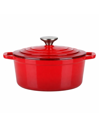 Mini Cocotte Rouge En Fonte 14x7cm...