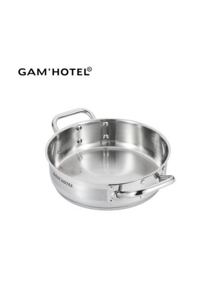 Sautoir Inox Induction 38x11cm - 10L GAM'HOTEL REF : 9090304