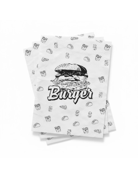 Papier Anti Gras Noir/Blanc - 1347 feuilles pour 5kg - 25x33cm REF : 0957