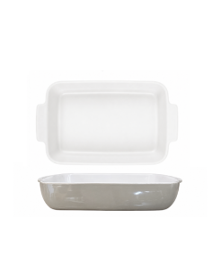 Plat à Four Blanc Bicolore 42x27cm REF : 253648