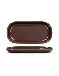 Assiette Réactif Marron 30x18cm REF : 11512