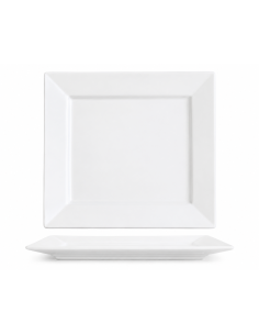 Assiette carrée porcelaine 23,5 cm REF : ZD7080