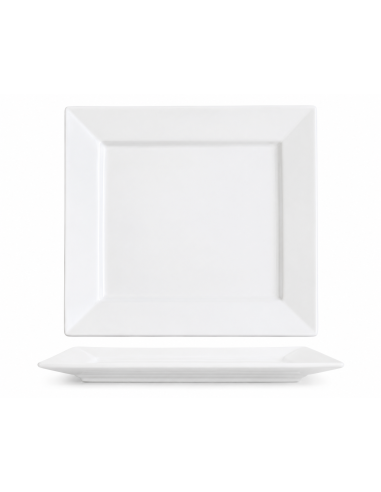 Assiette carrée porcelaine 23,5 cm...