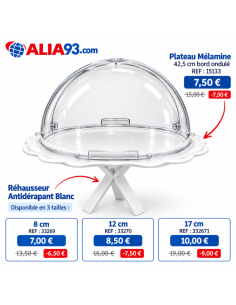Cloche de présentation rabattable transparente 44,5 × 30 cm P2210 2