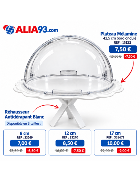 Cloche de présentation rabattable transparente 44,5 × 30 cm P2210