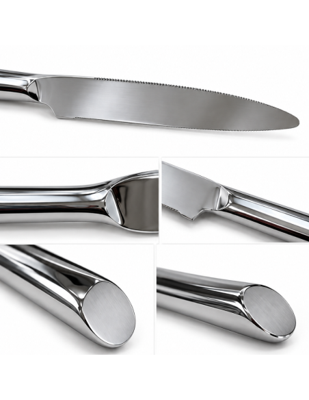 Couteau de table inox CX027 lame dentelée