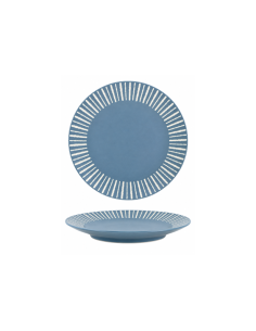 Assiette bleue à motifs blancs 16 cm – Réf : K1M361