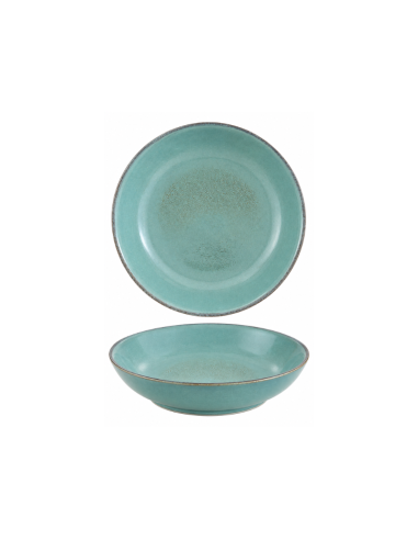 Assiette creuse turquoise 21 cm – Réf : K1N607