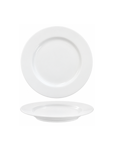 Assiette plate blanche à large bord 27 cm – Réf : K00591