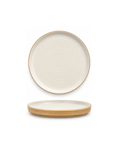 Assiette dessert crème et ocre 21,5 cm – Réf : K1K024