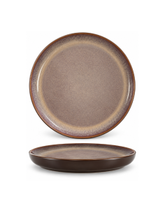 Assiette plate taupe et mauve 26 cm – Réf : K1L146